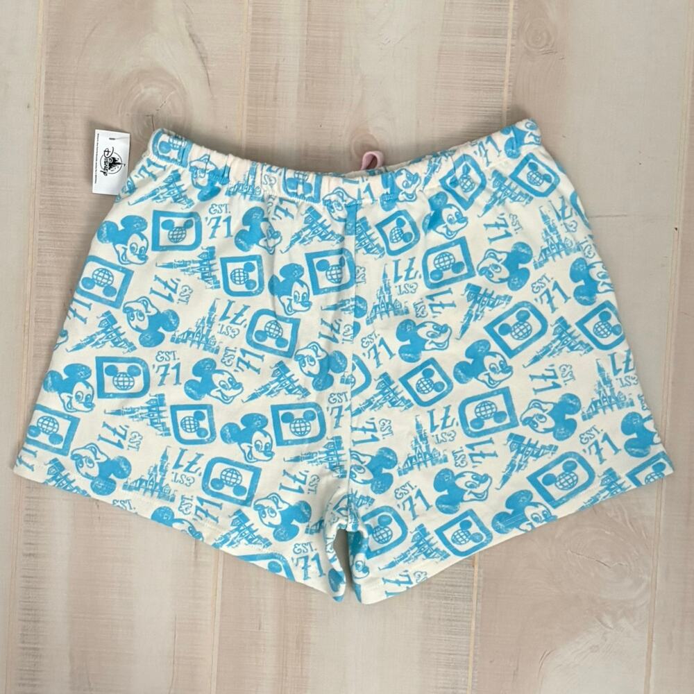 Disney Parks Mickey Mouse EST 71 Lounge Shorts Pajama Shorts Women’s Size Small - Picture 2 of 6